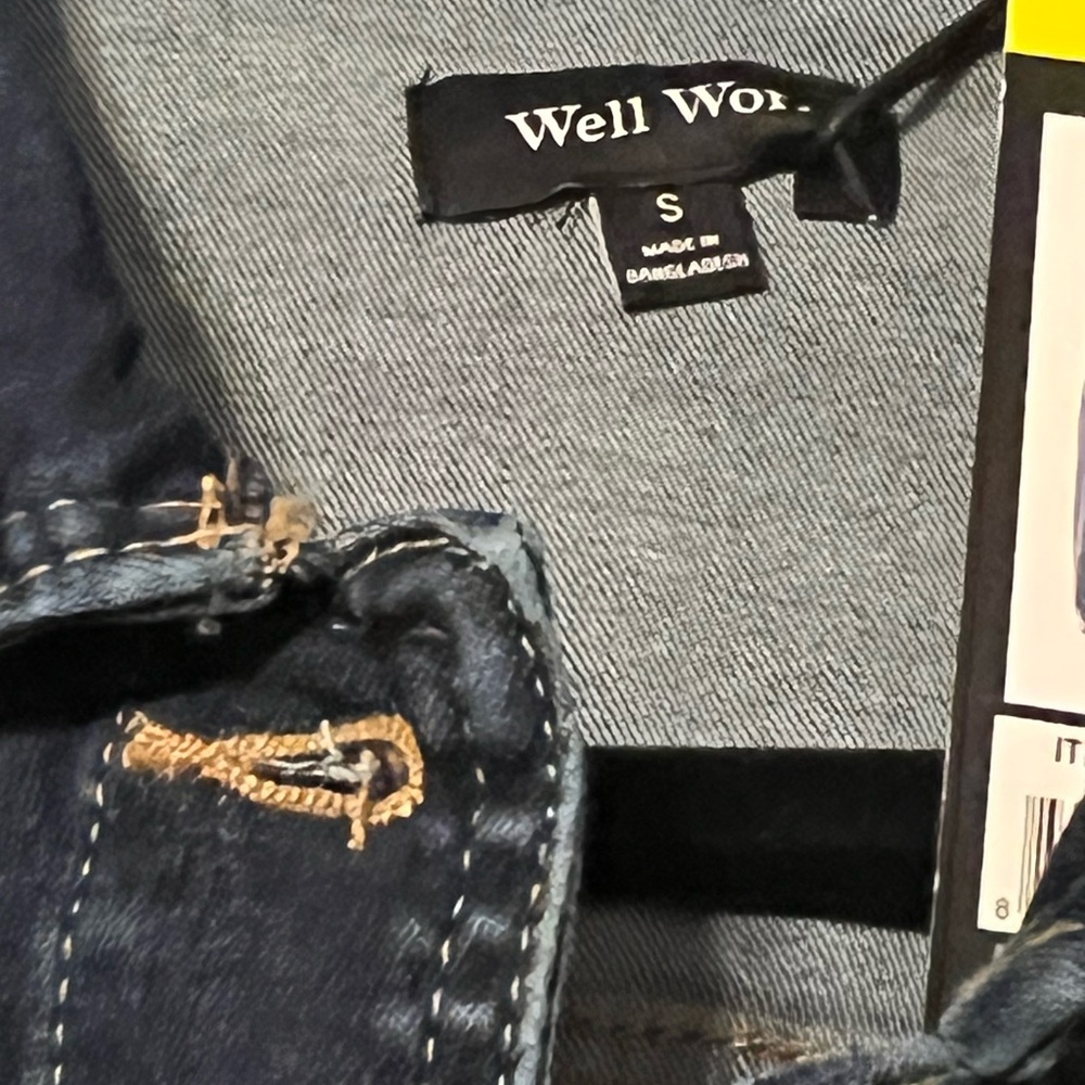 WELL WORN DK BLUE STRETCH COMFORT DENIM JACKET - Picture 6 of 9